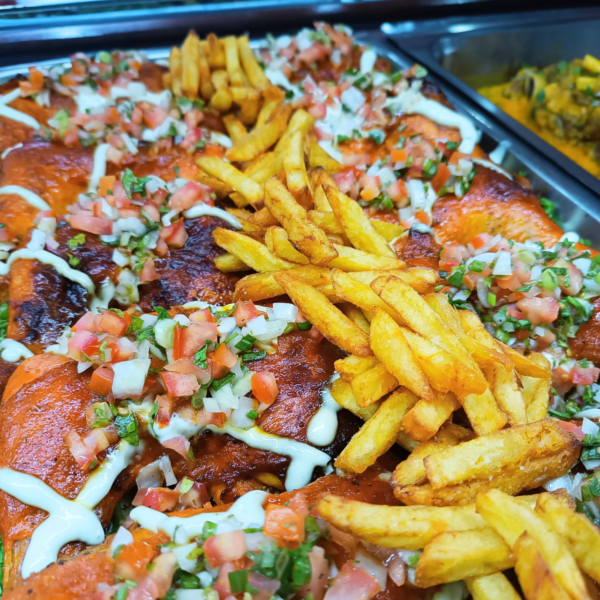 Muslo horneado en salsa tártara