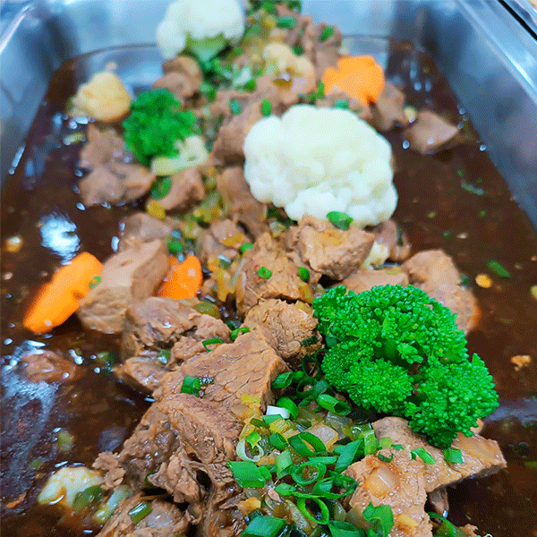 Lomo en salsa oriental
