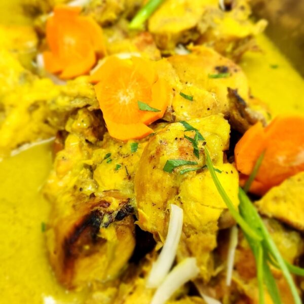 Pollo al curry y leche de coco